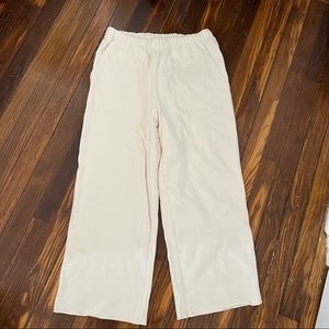 NWT Sanctuary Crème Wide Leg Sweat Pants L/XL